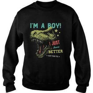 Dinosaur Im A Boy I Just Have Better Hair Than You Stars Shirt